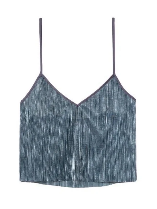 Victoria’s Secret Silver Shimmer Pleated Cami - Picture 3 of 10